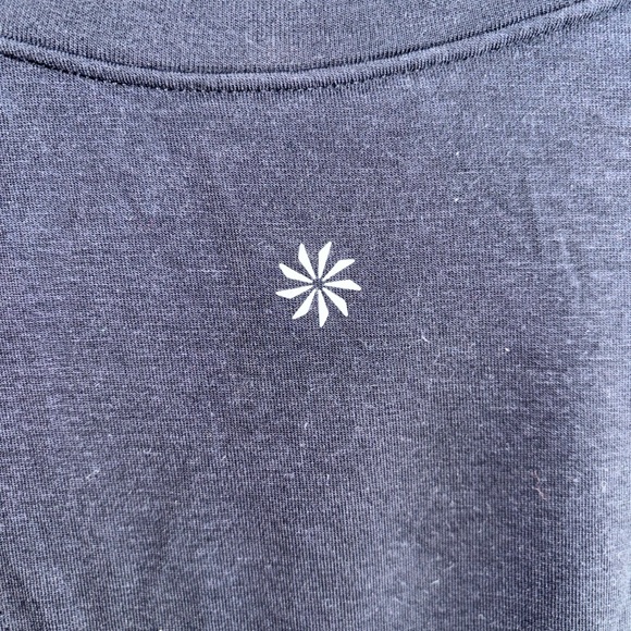 Athleta medium Charcoal black V-Neck Short Sleeve Tee - Picture 4 of 7